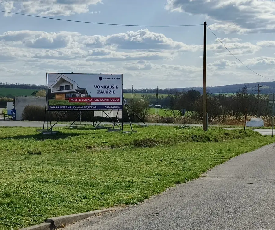 Billboard — Nákupný uzol Poltár — smer Lučenec